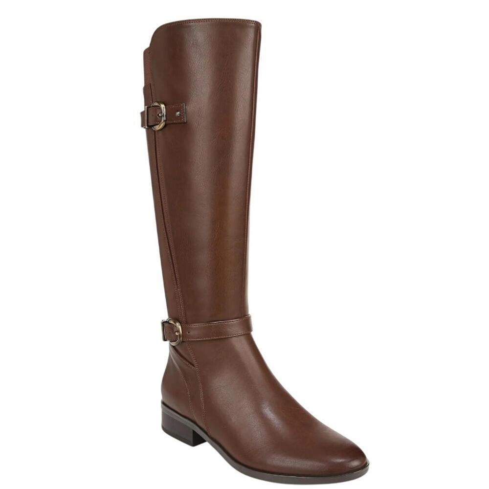 Naturalizer Womens Sahara Knee High Boots Size 8 M WIDE CALF Dark Brown NIB